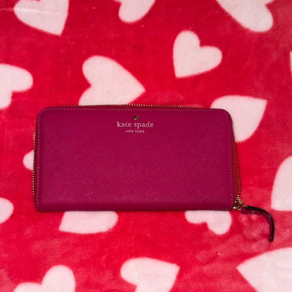 Kate Spade Fuchsia Zip-Around Wallet